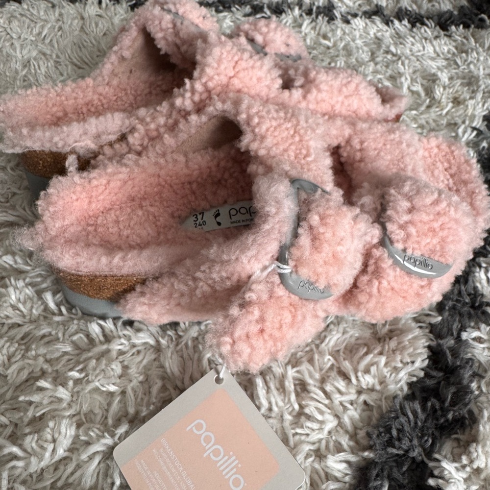 Papillio Pink Fuzzy Sandals